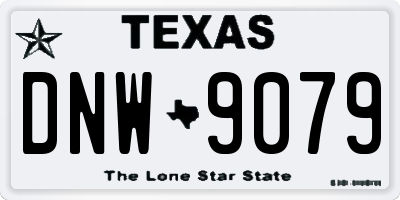 TX license plate DNW9079