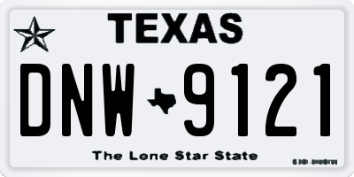 TX license plate DNW9121