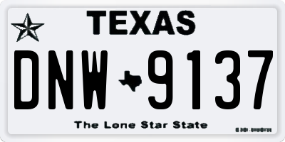 TX license plate DNW9137