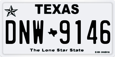 TX license plate DNW9146