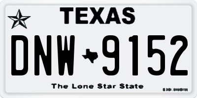 TX license plate DNW9152