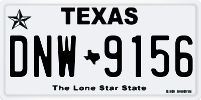 TX license plate DNW9156