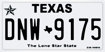 TX license plate DNW9175