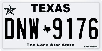 TX license plate DNW9176