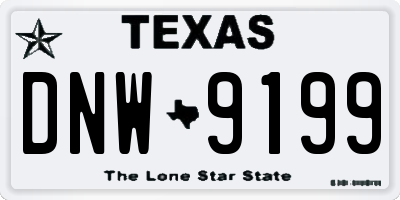 TX license plate DNW9199