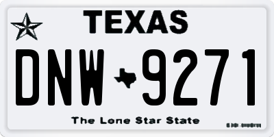 TX license plate DNW9271