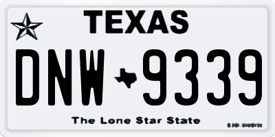 TX license plate DNW9339