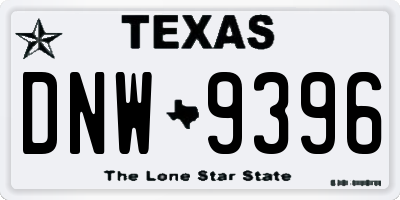 TX license plate DNW9396