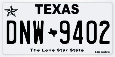 TX license plate DNW9402