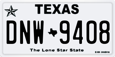 TX license plate DNW9408