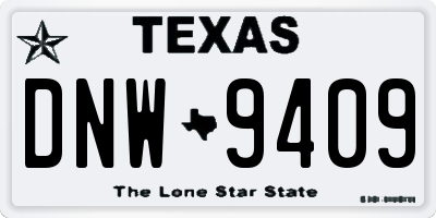 TX license plate DNW9409