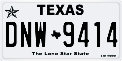 TX license plate DNW9414