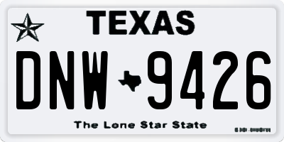 TX license plate DNW9426