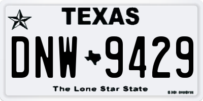 TX license plate DNW9429