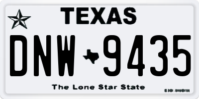 TX license plate DNW9435