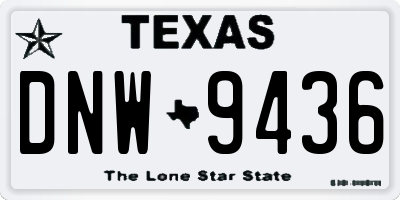 TX license plate DNW9436