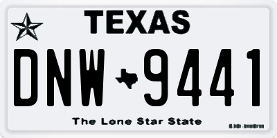 TX license plate DNW9441
