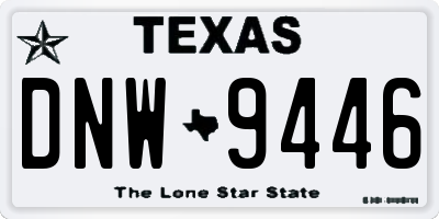 TX license plate DNW9446