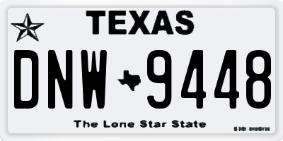 TX license plate DNW9448