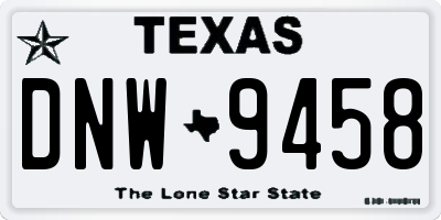 TX license plate DNW9458