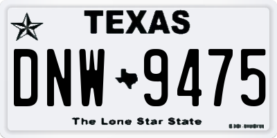 TX license plate DNW9475