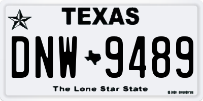 TX license plate DNW9489
