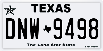 TX license plate DNW9498