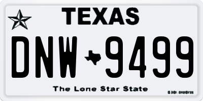 TX license plate DNW9499