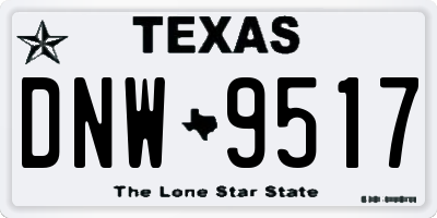 TX license plate DNW9517