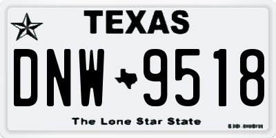 TX license plate DNW9518