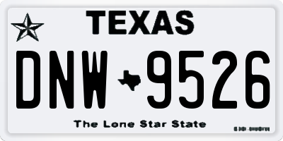 TX license plate DNW9526