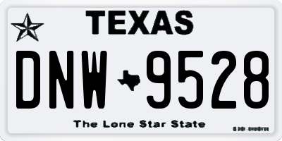 TX license plate DNW9528