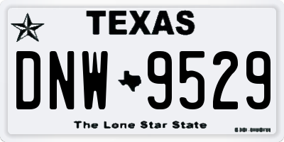 TX license plate DNW9529