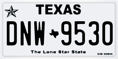 TX license plate DNW9530