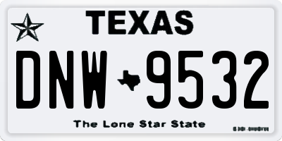 TX license plate DNW9532