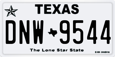 TX license plate DNW9544