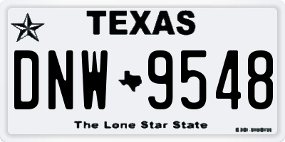 TX license plate DNW9548