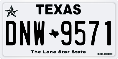 TX license plate DNW9571