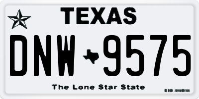 TX license plate DNW9575