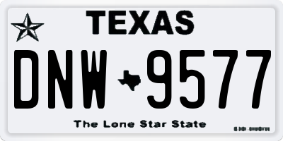 TX license plate DNW9577