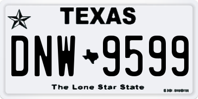 TX license plate DNW9599