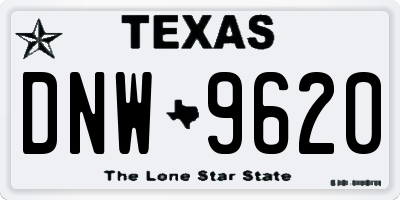 TX license plate DNW9620