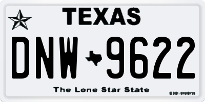 TX license plate DNW9622