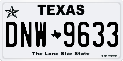 TX license plate DNW9633
