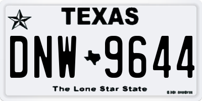 TX license plate DNW9644