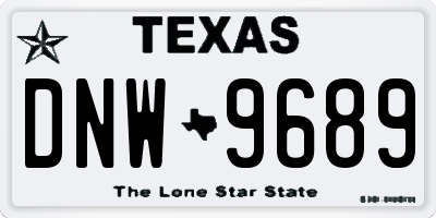 TX license plate DNW9689