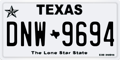 TX license plate DNW9694
