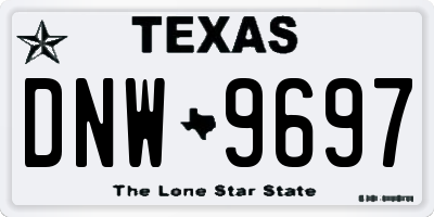 TX license plate DNW9697