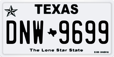 TX license plate DNW9699