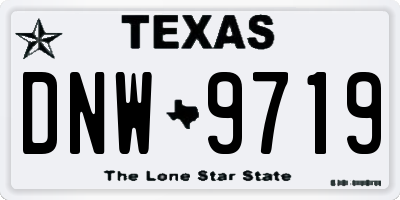 TX license plate DNW9719